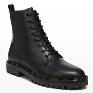 Vince Cabria Lug-Sole Leather Water-Repellent Combat Boots